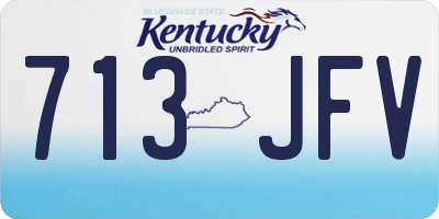 KY license plate 713JFV