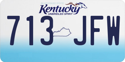 KY license plate 713JFW