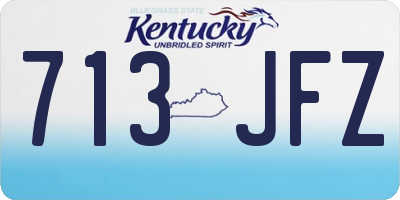 KY license plate 713JFZ