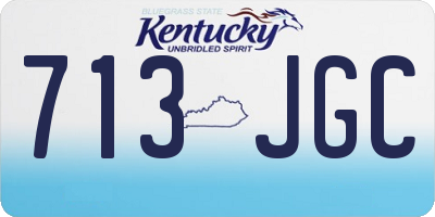 KY license plate 713JGC
