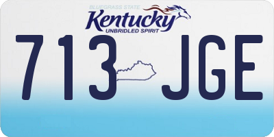 KY license plate 713JGE