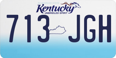 KY license plate 713JGH