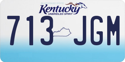 KY license plate 713JGM