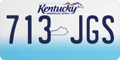 KY license plate 713JGS