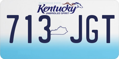 KY license plate 713JGT