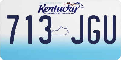 KY license plate 713JGU