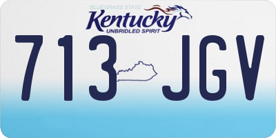 KY license plate 713JGV