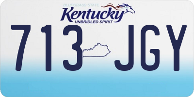 KY license plate 713JGY