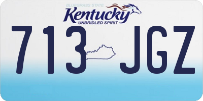 KY license plate 713JGZ