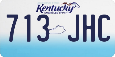 KY license plate 713JHC