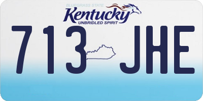 KY license plate 713JHE