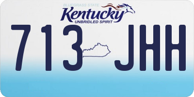 KY license plate 713JHH