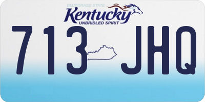 KY license plate 713JHQ