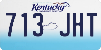 KY license plate 713JHT