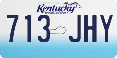 KY license plate 713JHY