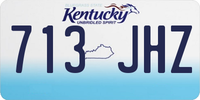 KY license plate 713JHZ
