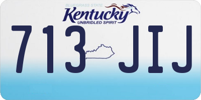 KY license plate 713JIJ