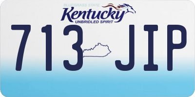 KY license plate 713JIP