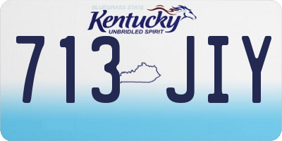 KY license plate 713JIY