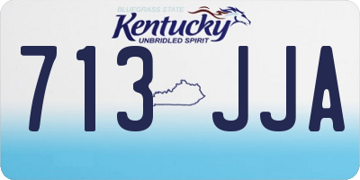 KY license plate 713JJA