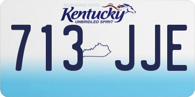 KY license plate 713JJE