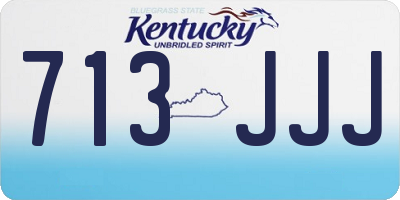 KY license plate 713JJJ