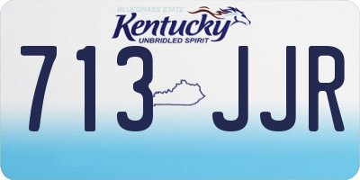 KY license plate 713JJR