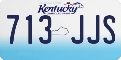 KY license plate 713JJS