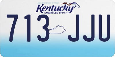KY license plate 713JJU