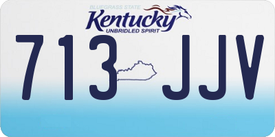 KY license plate 713JJV