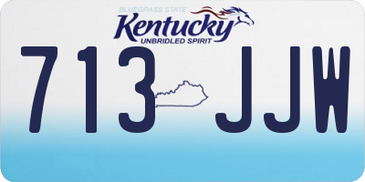 KY license plate 713JJW