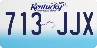 KY license plate 713JJX