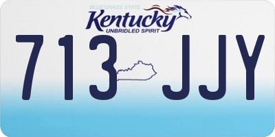 KY license plate 713JJY