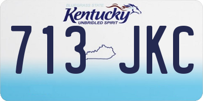 KY license plate 713JKC