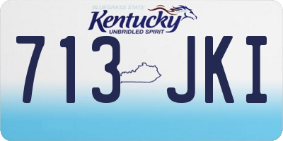 KY license plate 713JKI