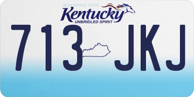 KY license plate 713JKJ