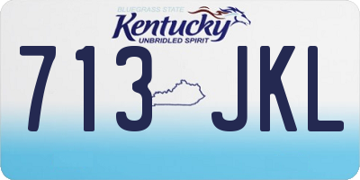 KY license plate 713JKL