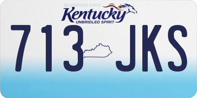 KY license plate 713JKS