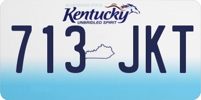 KY license plate 713JKT