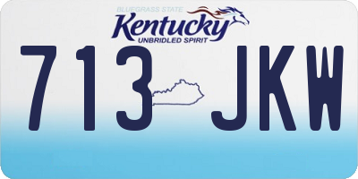 KY license plate 713JKW