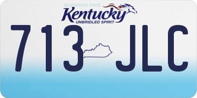 KY license plate 713JLC