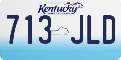KY license plate 713JLD