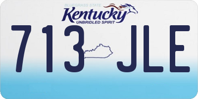 KY license plate 713JLE