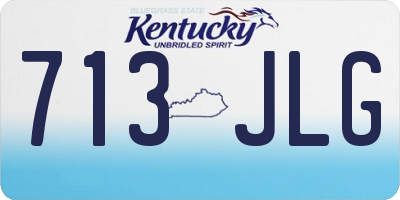 KY license plate 713JLG