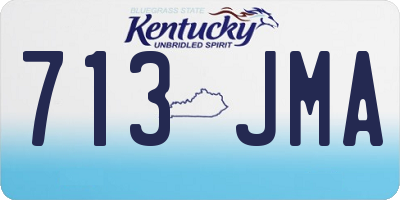 KY license plate 713JMA