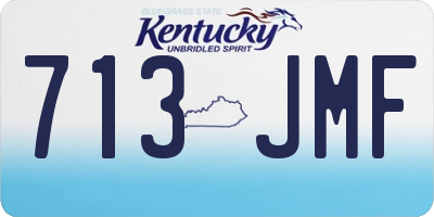KY license plate 713JMF