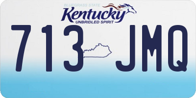 KY license plate 713JMQ