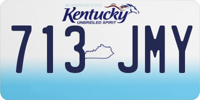 KY license plate 713JMY