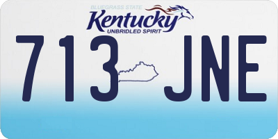 KY license plate 713JNE