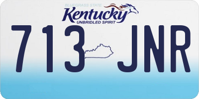 KY license plate 713JNR